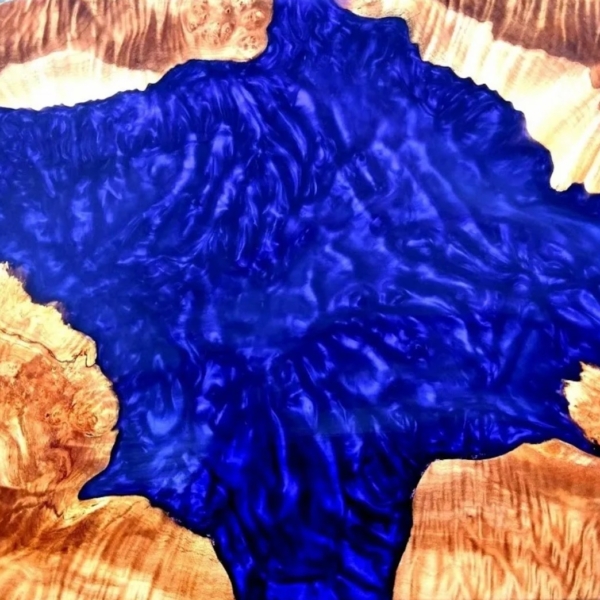 Maple burl and purple haze end table